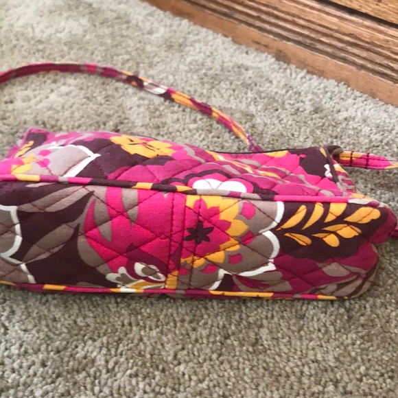 Vera Bradley Pink Brown Floral Print Small Bag - Picture 6 of 7